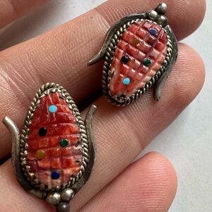 Sterling Silver E. Bowekaty Zuni Corn post earnings